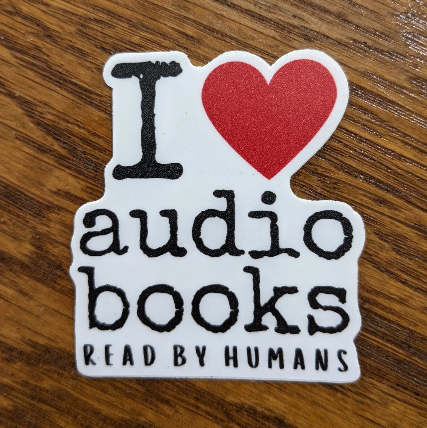 I [heart] audiobooks Sticker